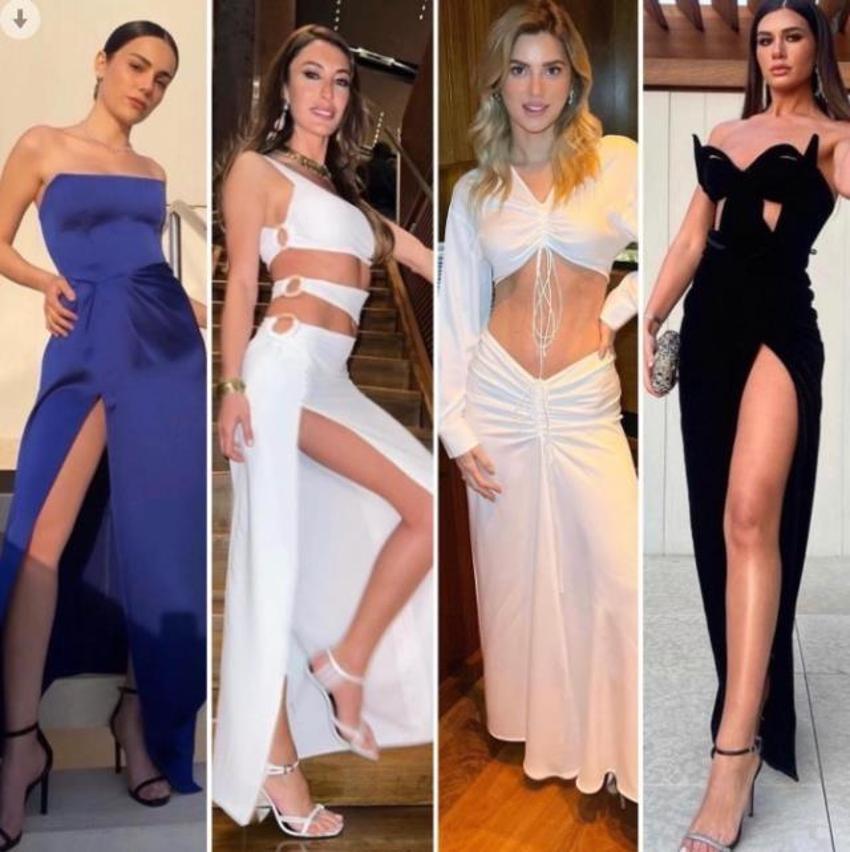 Dila Tarkan'ın düğününe Şeyma Subaşı kıyafetiyle damga vurdu!  'Gelinden daha dikkat çekici'