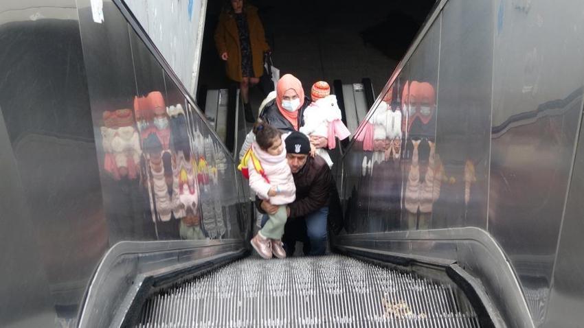 Taksim Metrosu’nda yürüyen merdiven çilesi!