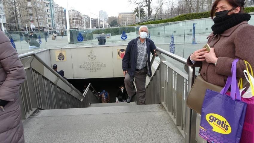 Taksim Metrosu’nda yürüyen merdiven çilesi!