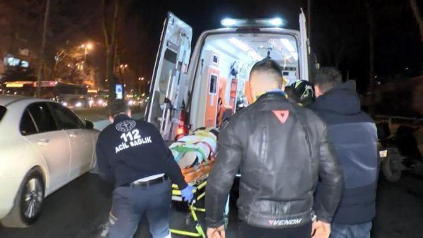 Beşiktaş'ta yolun karşısına geçmeye çalışan kadına motosiklet çarptı