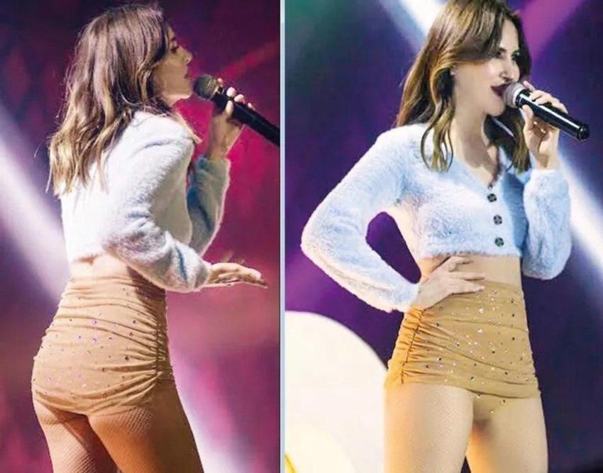 Şarkıcı Aynur Aydın süper mini eteğiyle konser verdi! "Bu etek mi yok gibi"
