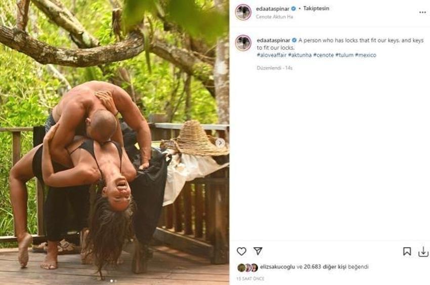 Eda Taşpınar tatilde aşka geldi! Sevgilisiyle...