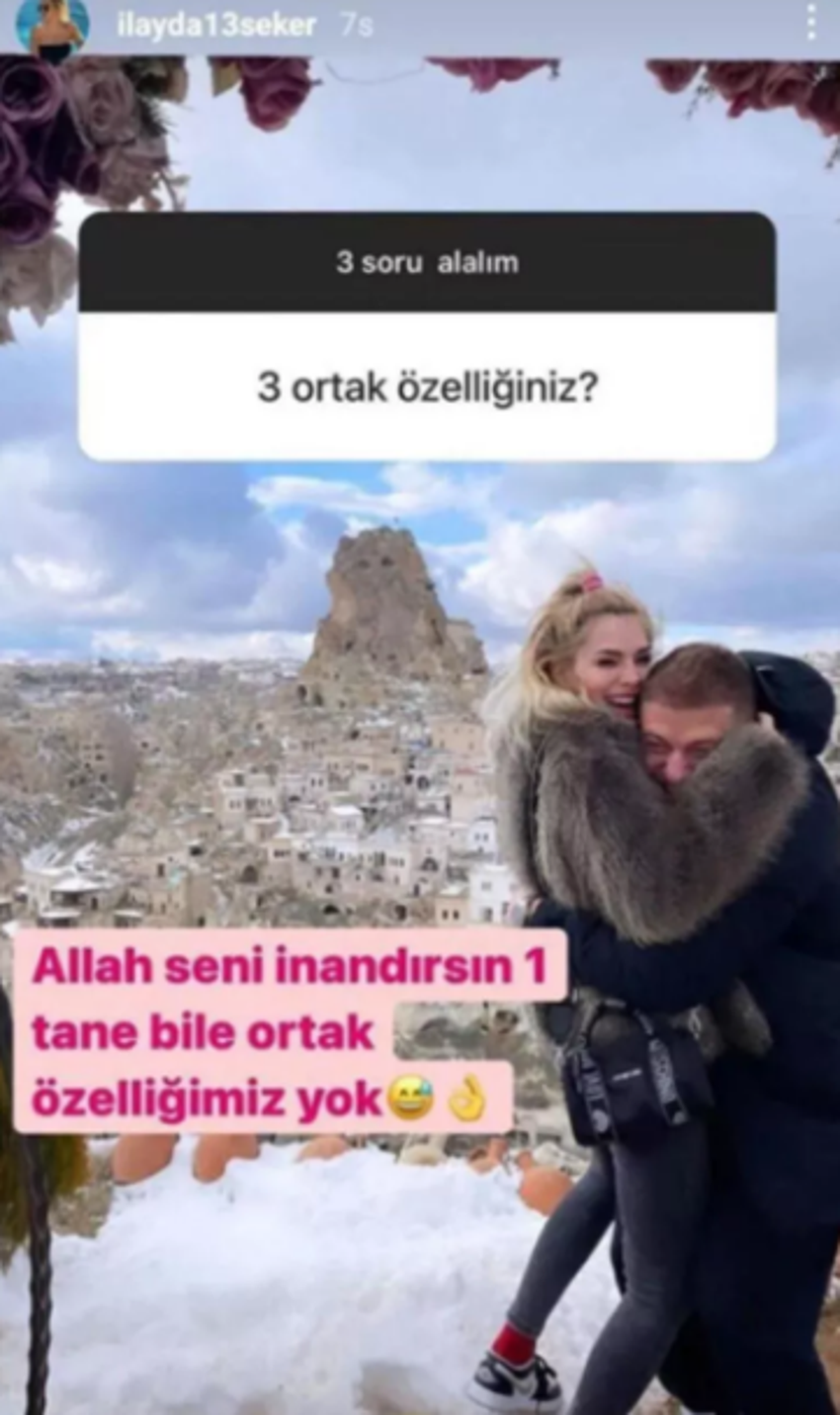 İlayda Şeker ve İsmail Balaban'dan aşk pozu!