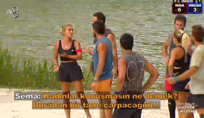 Survivor'da Ogeday, Sema ve Anıl tartışması! 'Çarpacağım bir tane göreceksin'