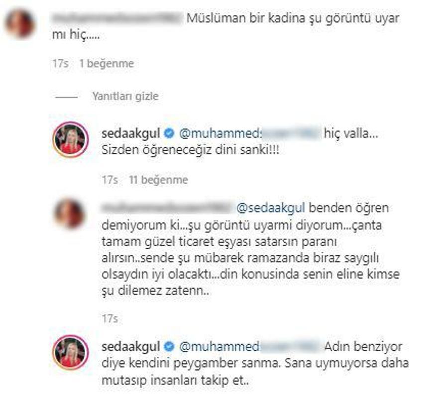 Seda Akgül o yorumu görünce çileden çıktı! 'Sana uymuyorsa daha mutasıp insanları takip et'