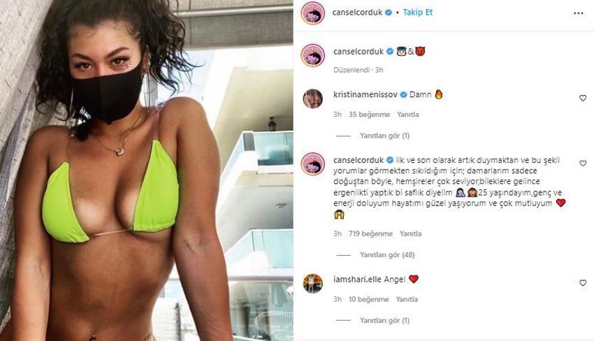 Cansel Çördük bikinili pozuna gelen yorumlara tepki gösterdi! 'Duymaktan çok sıkıldım'