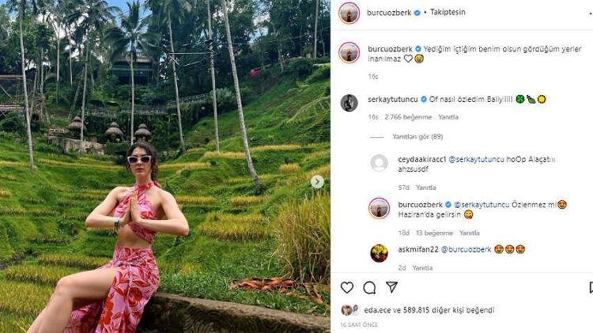 Burcu Özberk'ten göğüs dekolteli pozlar!