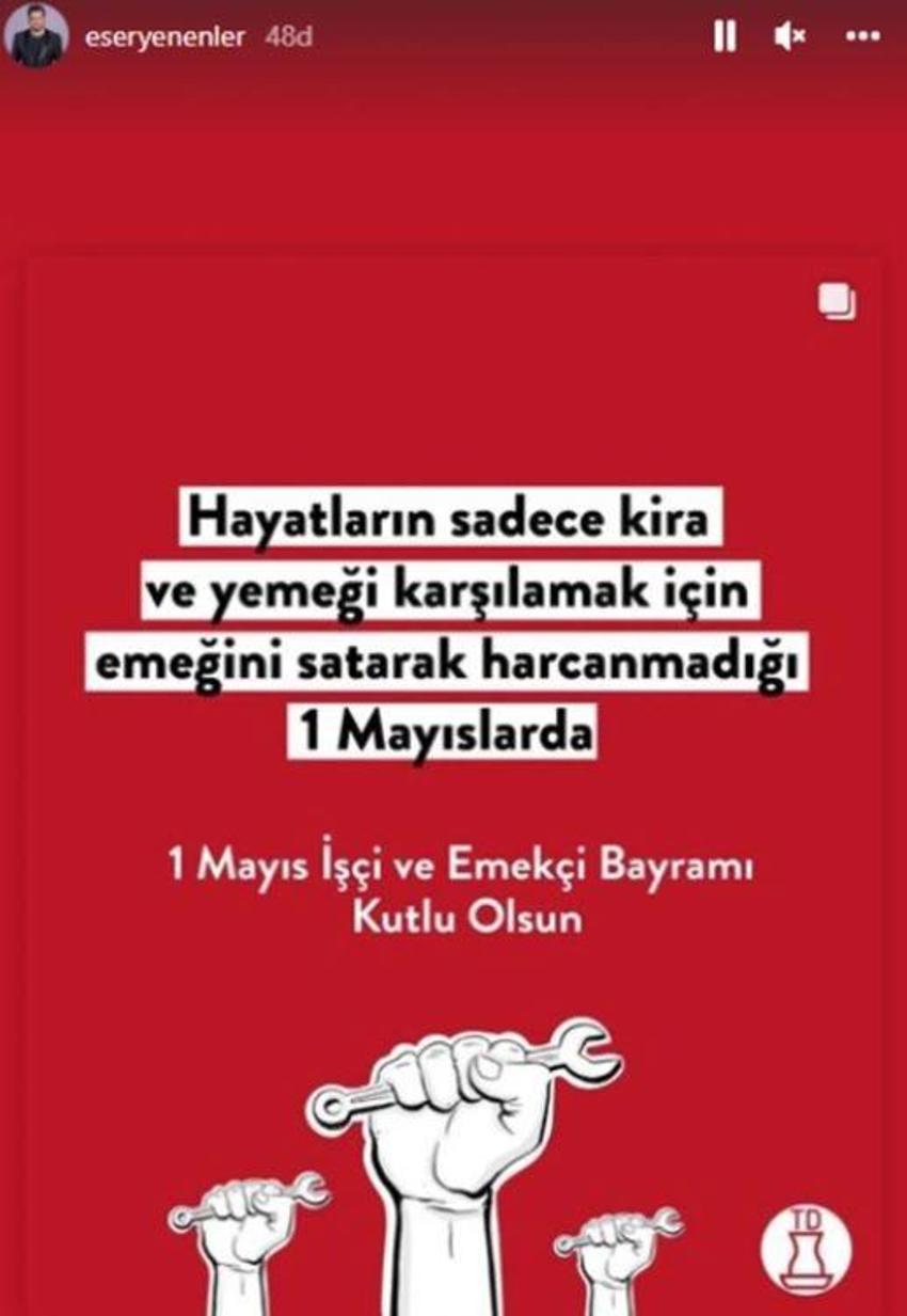 Ünlü isimlerin 1 Mayıs Emek ve Dayanışma Günü paylaşımları