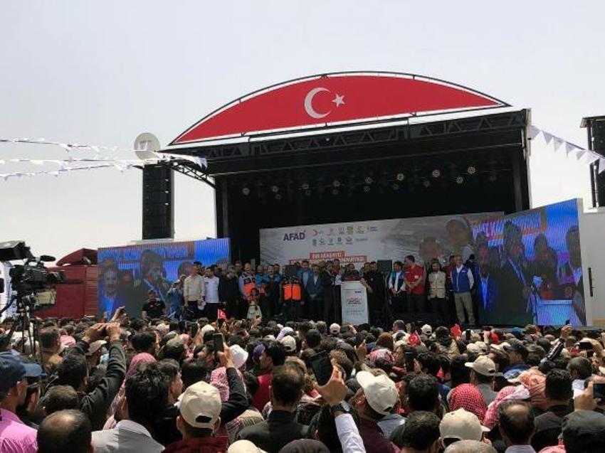 Briket evlerin anahtar teslim töreni yapıldı