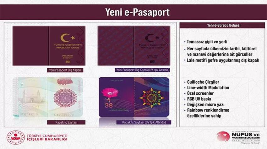 Yeni e-Pasaport, yeni e-Mavi Kart ve yeni e-Sürücü Belgesi ile ilgili ilk kareler paylaşıldı