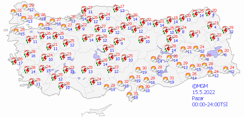 Meteoroloji'den çok sayıda kente son dakika uyarısı! Saat verildi, kuvvetli geliyor! Dolu yağışı, sağanak, yıldırım, sel...