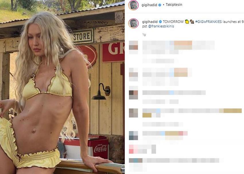 Gigi Hadid objektif karşısına geçti! Bikinili pozlarını paylaştı...