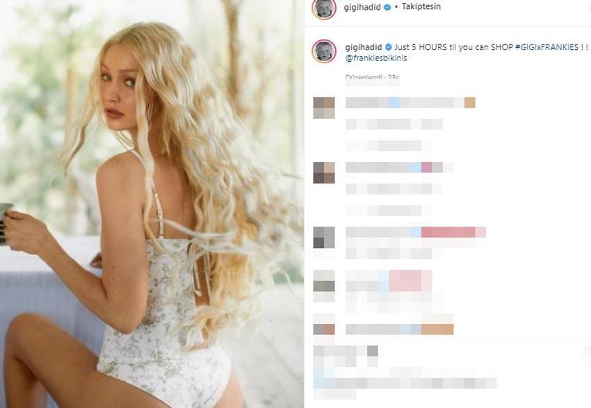 Gigi Hadid objektif karşısına geçti! Bikinili pozlarını paylaştı...