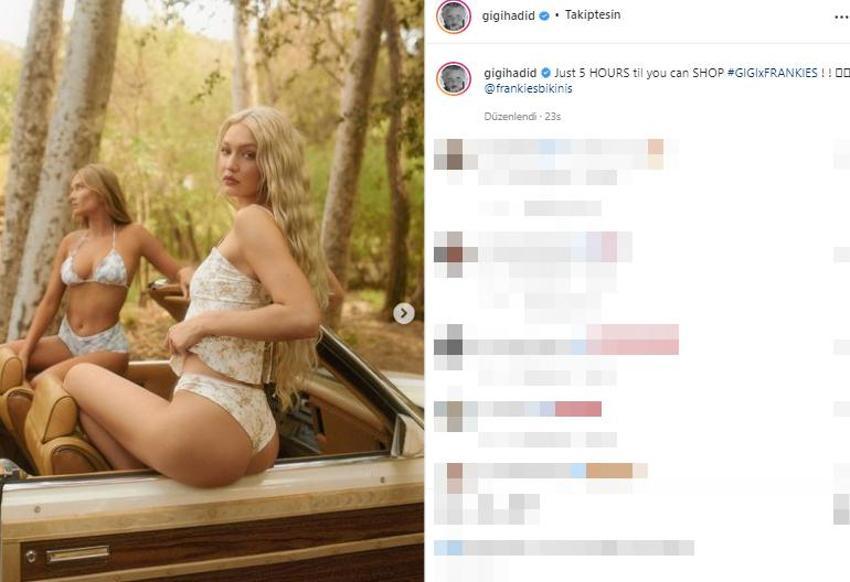Gigi Hadid objektif karşısına geçti! Bikinili pozlarını paylaştı...