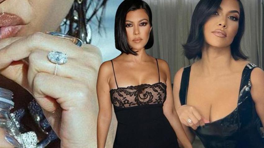 Kourtney Kardashian ağlayarak açıkladı! 1 milyon dolarlık yüzüğünü kırdı
