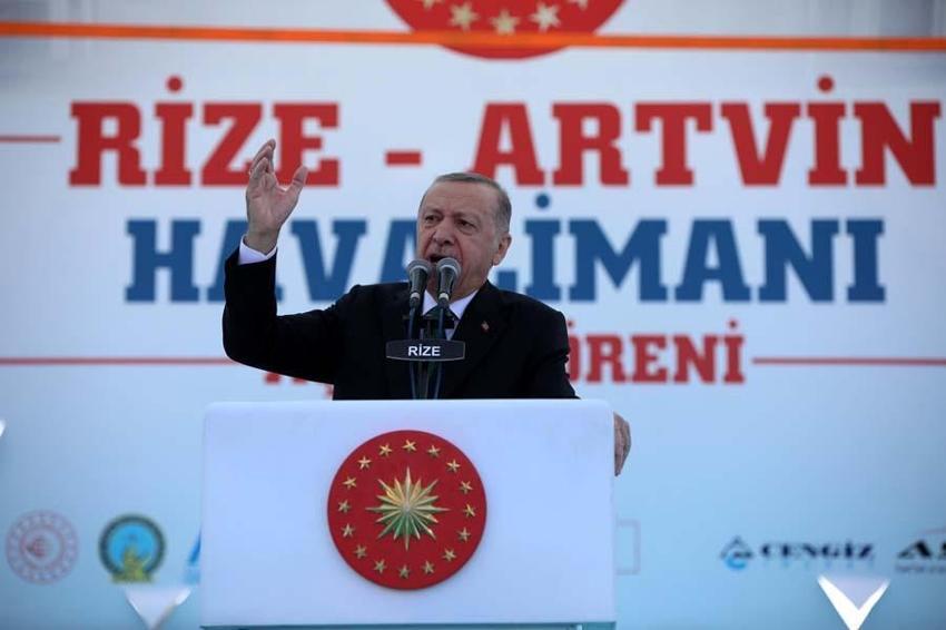 Rize-Artvin Havalimanı açıldı! Cumhurbaşkanı Erdoğan: Havayolu ulaşımında alınan mesafenin sembolüdür