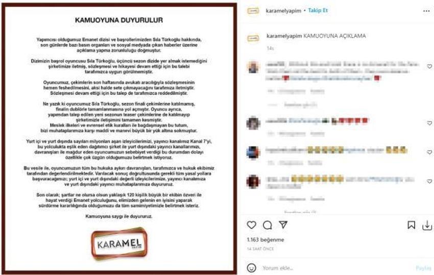 Sıla Türkoğlu'na yapım şirketi dava açıyor! Emanet'te oynamayınca yerine dublörü oynatıldı...