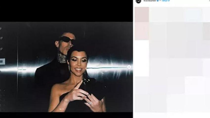 Kourtney Kardashian ile Travis Barker evlendi! Sosyal medyadan paylaştılar...
