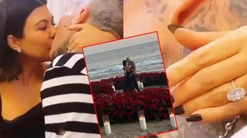 Kourtney Kardashian ile Travis Barker evlendi! Sosyal medyadan paylaştılar...