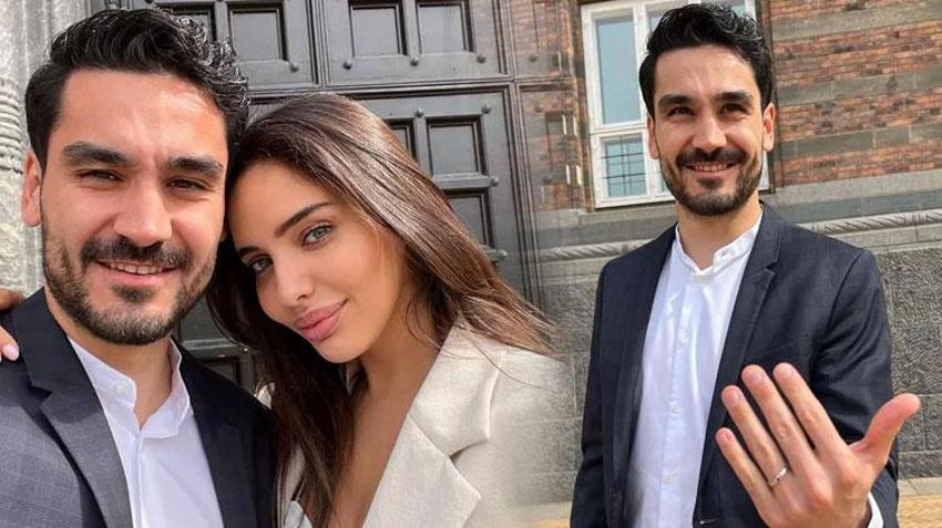 Manchester City'nin yıldızı İlkay Gündoğan, Sara Arfaoui ile dünyaevine girdi! Ünlü çiftin evliliğinde Galatasaray detayı!