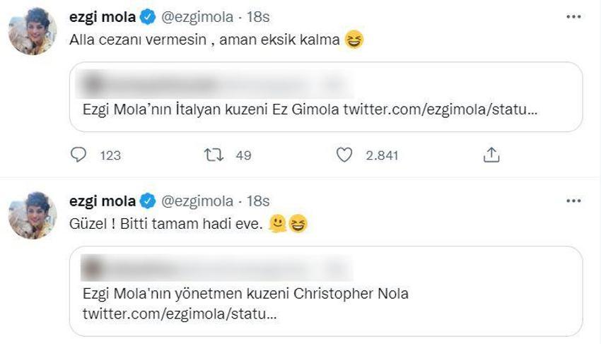 Ezgi Mola Twitter'da gündem oldu! Kendisi de kayıtsız kalamadı... 'Ödüm koptu'