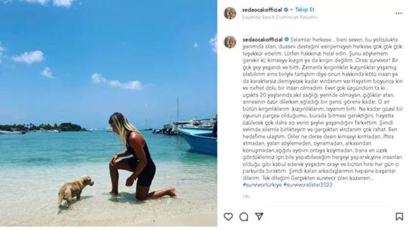 Seda'dan Survivor dönüşü olay yaratan paylaşım! "Tek dileğim..."