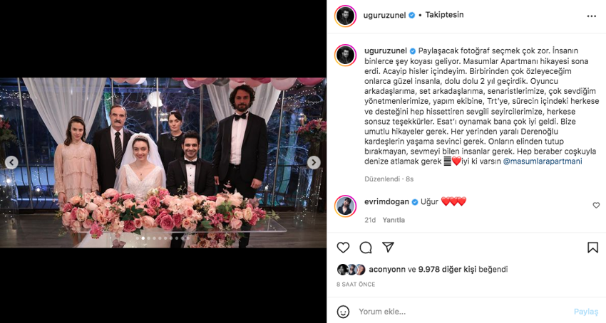 Masumlar Apartmanı final yaptı! Başrol oyuncularından duygusal veda...