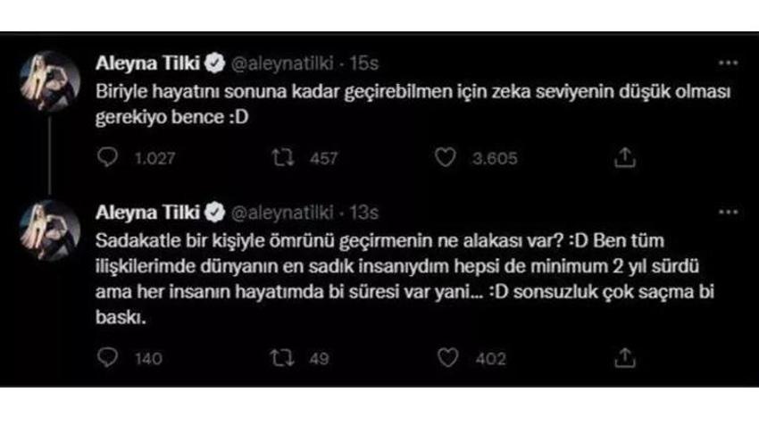 Aleyna Tilki'den tepki çekecek paylaşım: Biriyle hayatını sonuna kadar geçirebilmen için...
