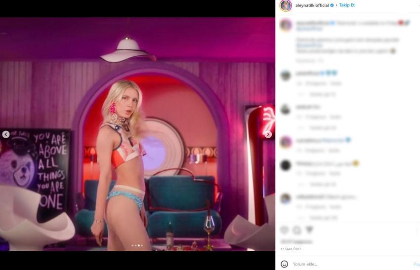 Aleyna Tilki'den bir cesur klip daha! Paylaştığı karelere yorum yağdı: 'Şarkı mı, don reklamı mı?'