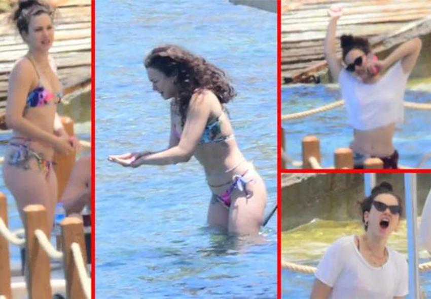 Melisa Şenolsun sezonu açtı! Kendini serin sulara bıraktı...