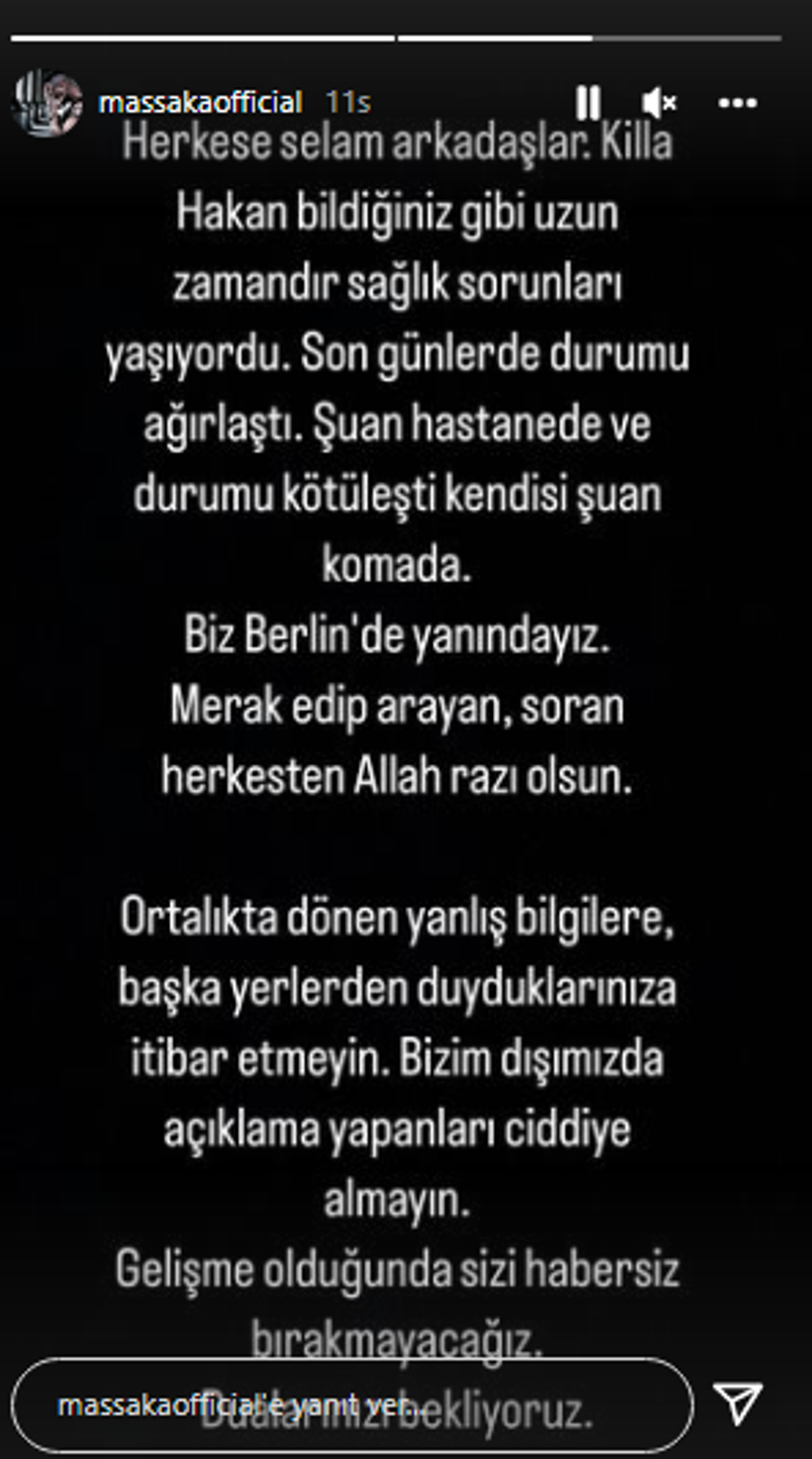 Ünlü rapçi Killa Hakan'dan üzücü haber geldi! Sağlık durumu...
