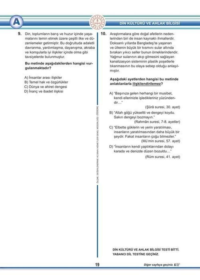 Son dakika.. LGS soru kitapçıkları ve cevap anahtarları yayımlandı