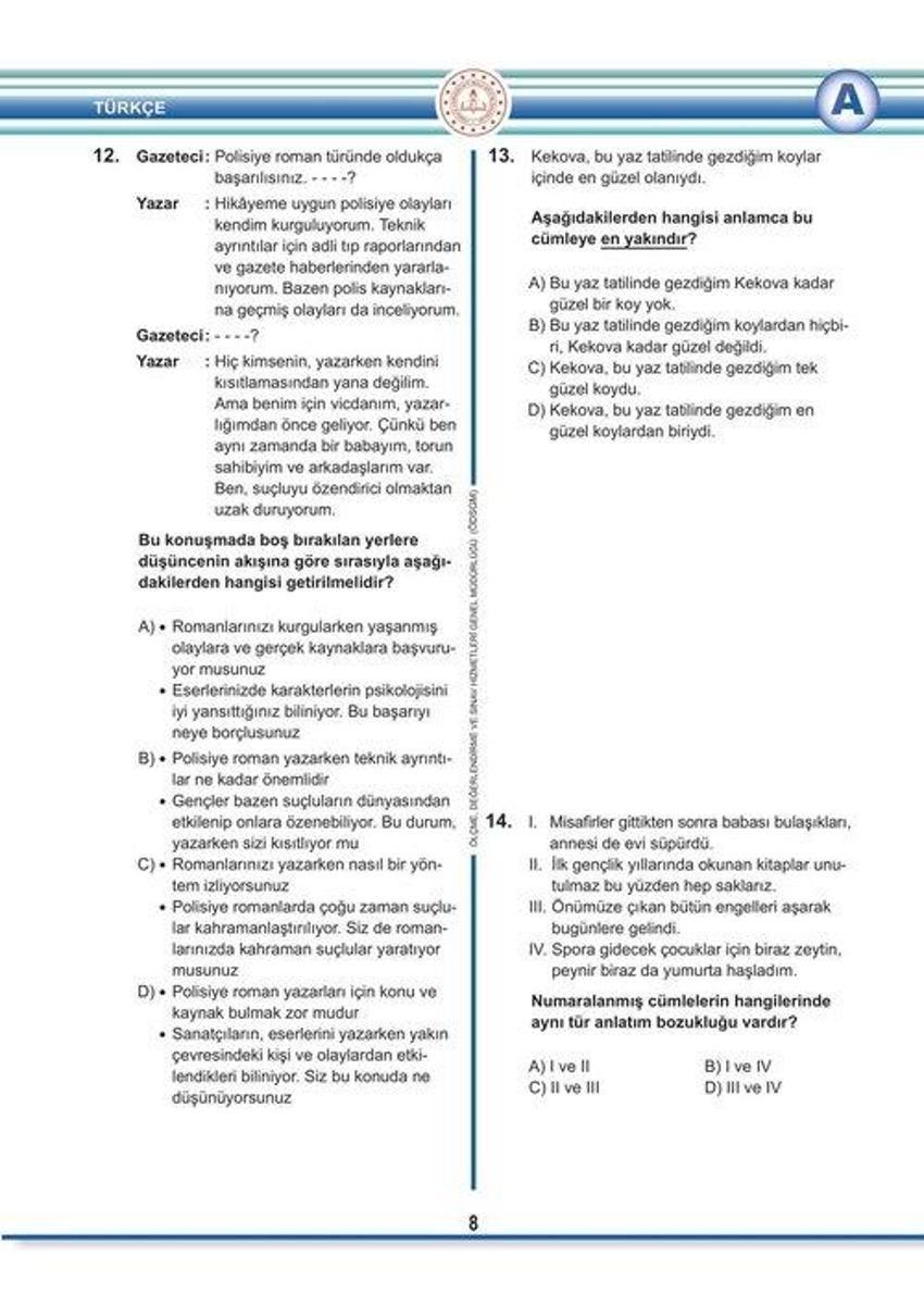 Son dakika.. LGS soru kitapçıkları ve cevap anahtarları yayımlandı