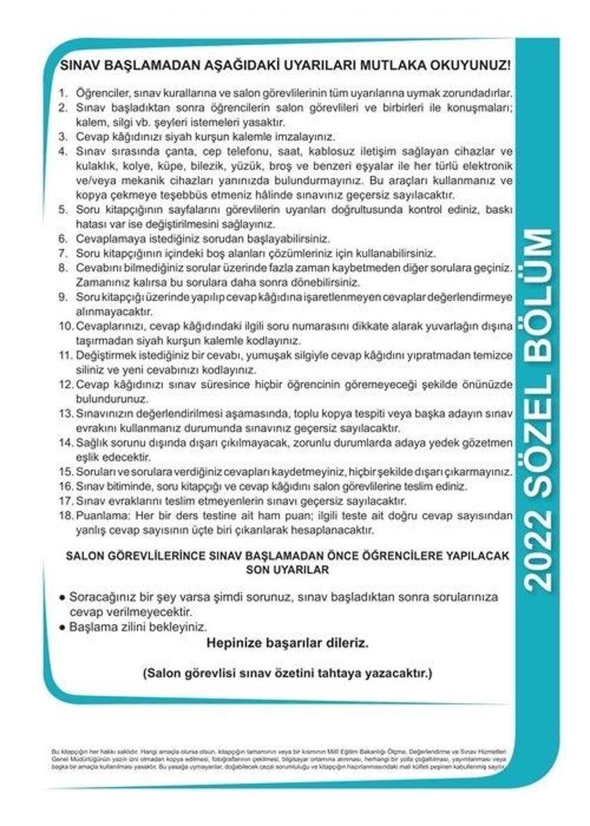 Son dakika.. LGS soru kitapçıkları ve cevap anahtarları yayımlandı