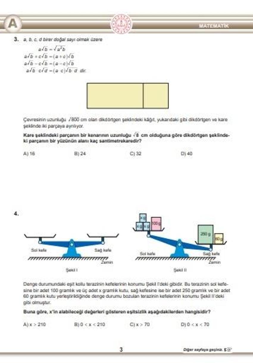 Son dakika.. LGS soru kitapçıkları ve cevap anahtarları yayımlandı