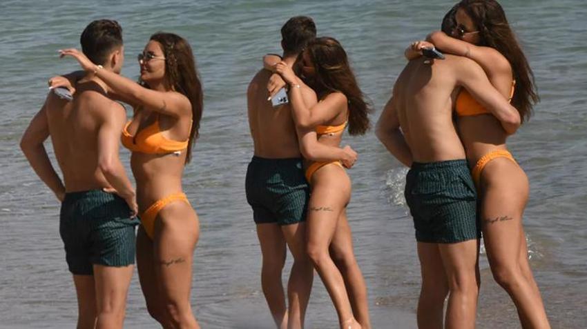 Elif Yılmaz ve Batuhan Kör denizde aşka geldi!