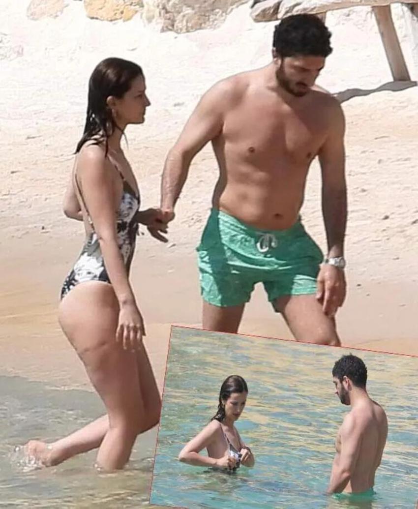 İrem Helvacıoğlu ve Yolaç Özcan denizde birbirini öpmeye doyamadı!