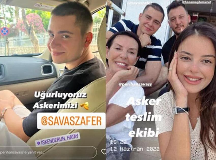 Perihan Savaş oğlu Savaş Zafer'i askere uğurladığı anları paylaştı!