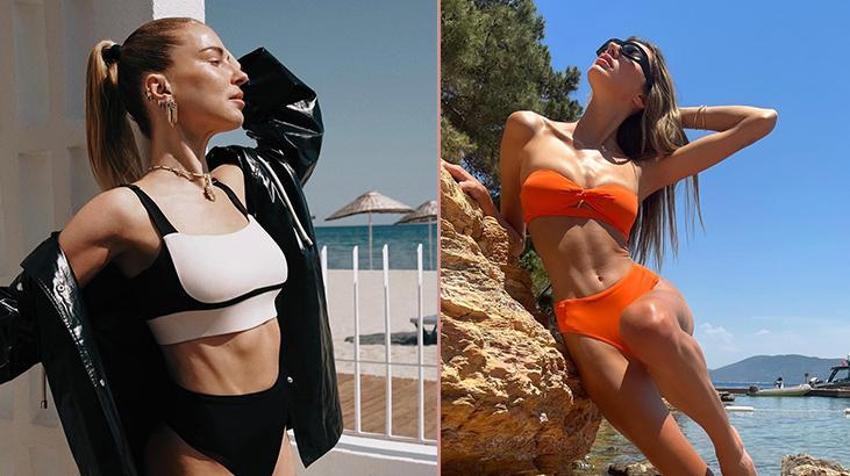 Ünlü isimler tatile çıktı! Burcu Esmersoy'un pozları ortalığı yıktı geçti