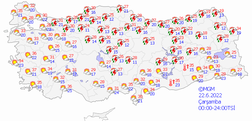 Meteoroloji son dakika açıkladı! Bir yanda şiddetli yağış, diğer yanda 40 dereceyi aşan sıcak hava! Haritaya böyle yansıdı, çok sayıda ilde...