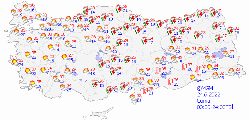 Meteoroloji son dakika açıkladı! Bir yanda şiddetli yağış, diğer yanda 40 dereceyi aşan sıcak hava! Haritaya böyle yansıdı, çok sayıda ilde...