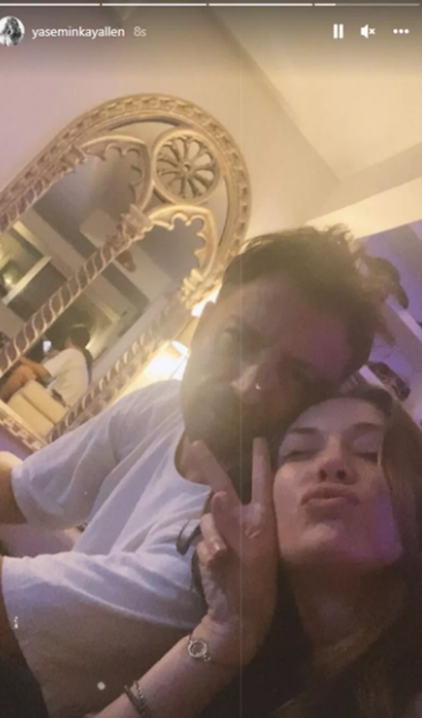 Yasemin Allen ve Tolga Güleç birbirlerini öpücüklere boğdu!