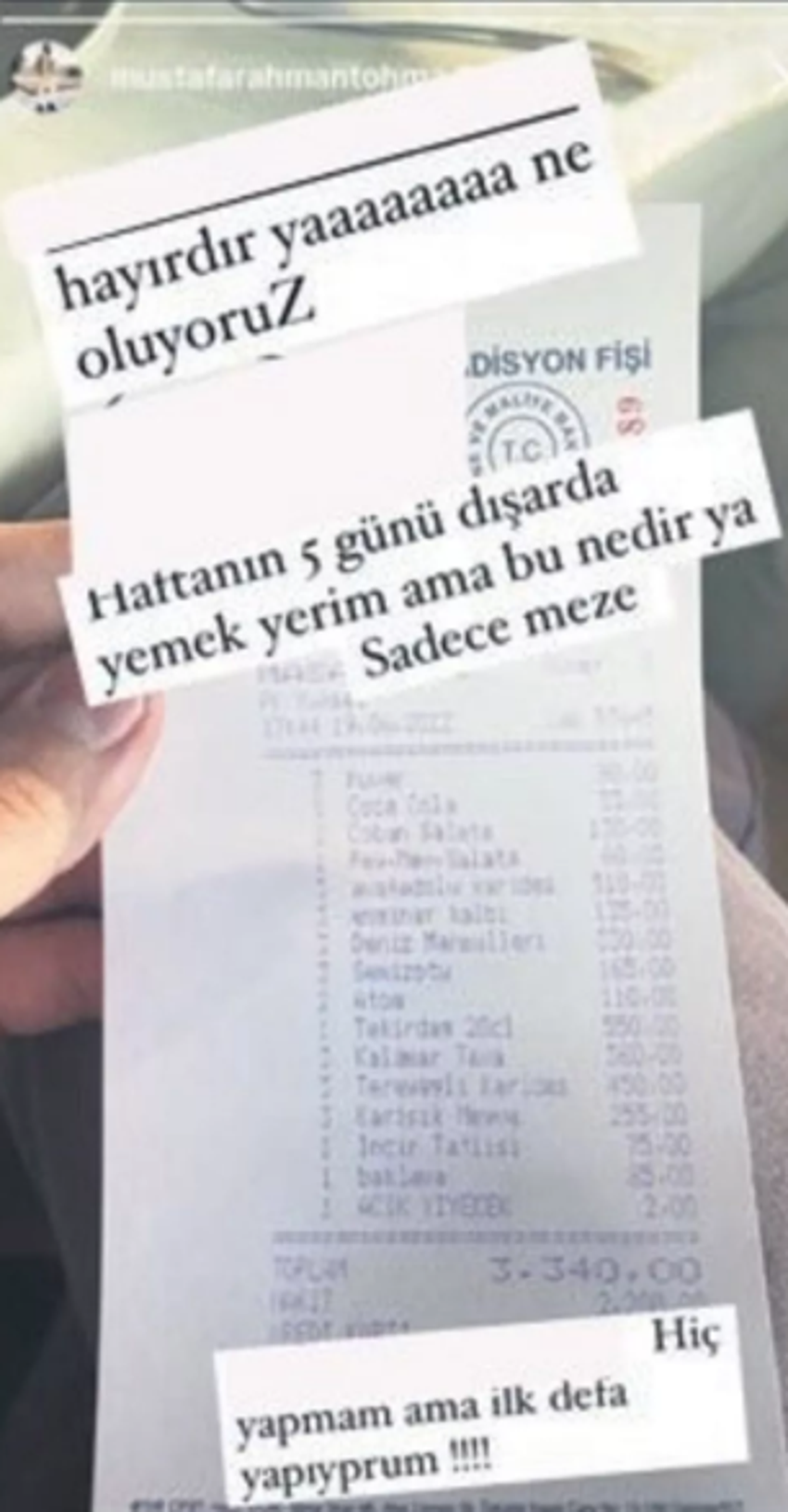 Seren Serengil’in sevgilisi Mustafa Tohma gelen hesabı görünce sitem etti!