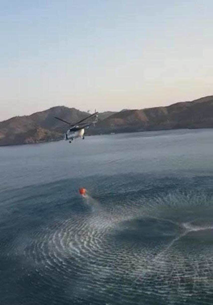Marmaris'teki orman yangınında 3'üncü gün; alevler 5 noktada ilerliyor