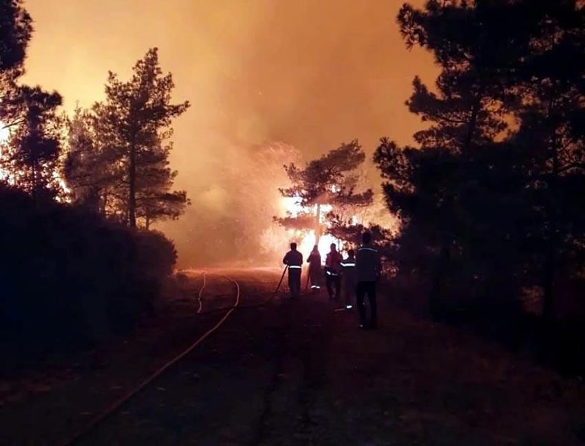 Marmaris'teki orman yangınında 3'üncü gün; alevler 5 noktada ilerliyor
