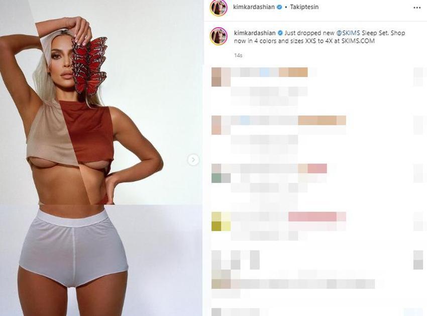 Kim Kardashian serisini tanıttı! Göğüslerinin yarısı açıkta kaldı...