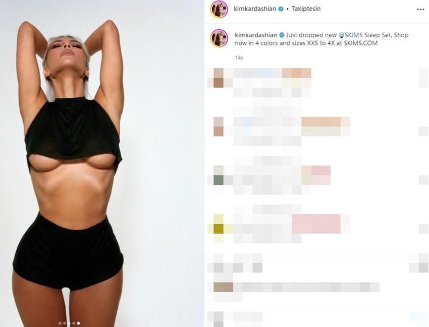 Kim Kardashian serisini tanıttı! Göğüslerinin yarısı açıkta kaldı...