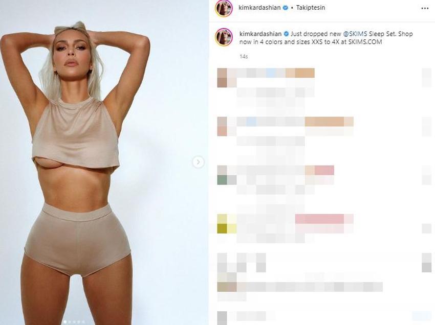 Kim Kardashian serisini tanıttı! Göğüslerinin yarısı açıkta kaldı...
