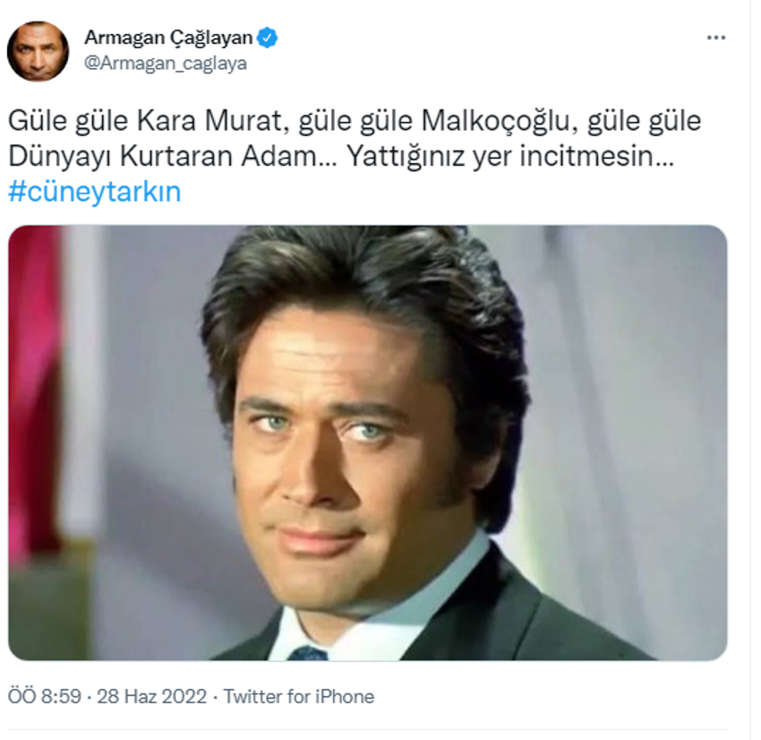 Cüneyt Arkın'ın ölümü ünlüleri yasa boğdu! İşte o paylaşımlar...