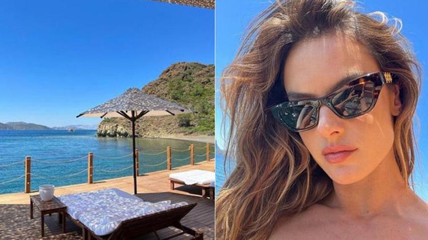 Ünlü model Alessandra Ambrosio Türkiye'de! Marmaris'te tatil yapıyor...